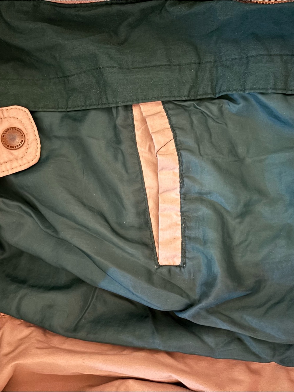 Members Only Tan Bomber Jacket - Picture 6 of 8
